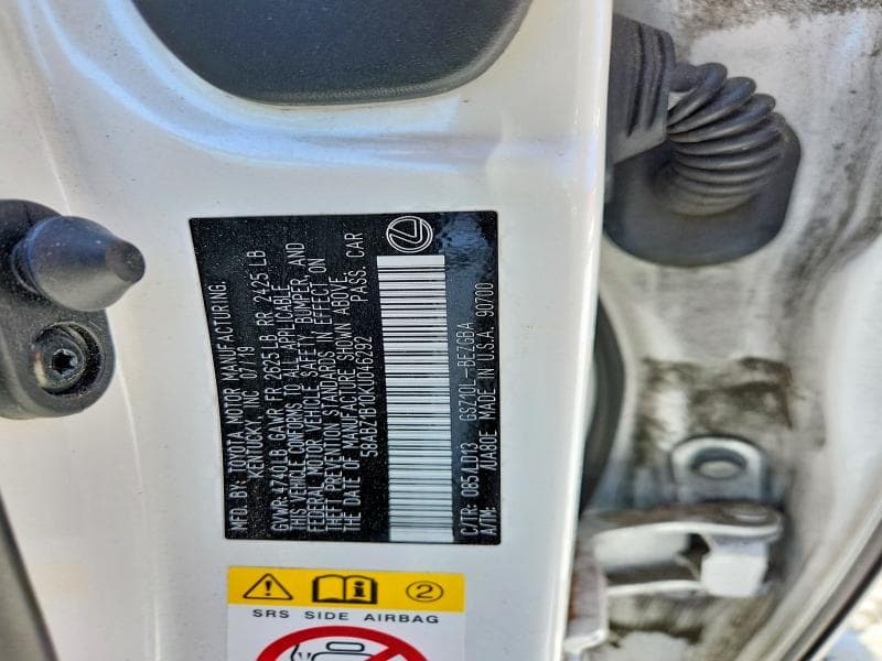 2019 LEXUS ES 350 350 12