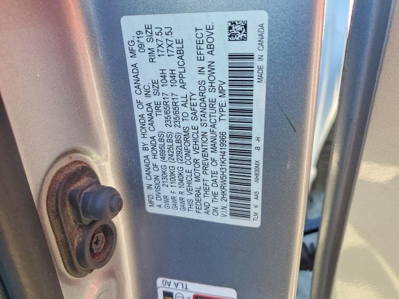 2019 HONDA CR-V LX LX 14