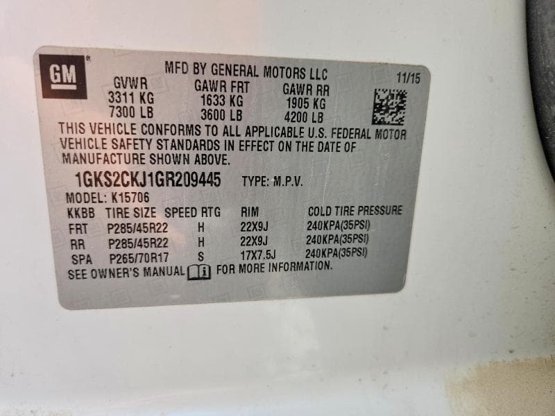 2016 GMC YUKON DENALI 13