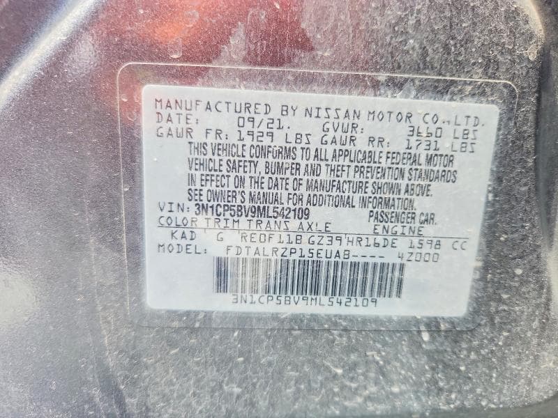 2021 NISSAN KICKS S S 13