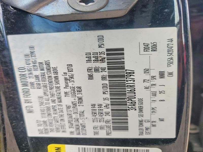 2018 FORD FUSION SE HYBRID SE HYBRID 14