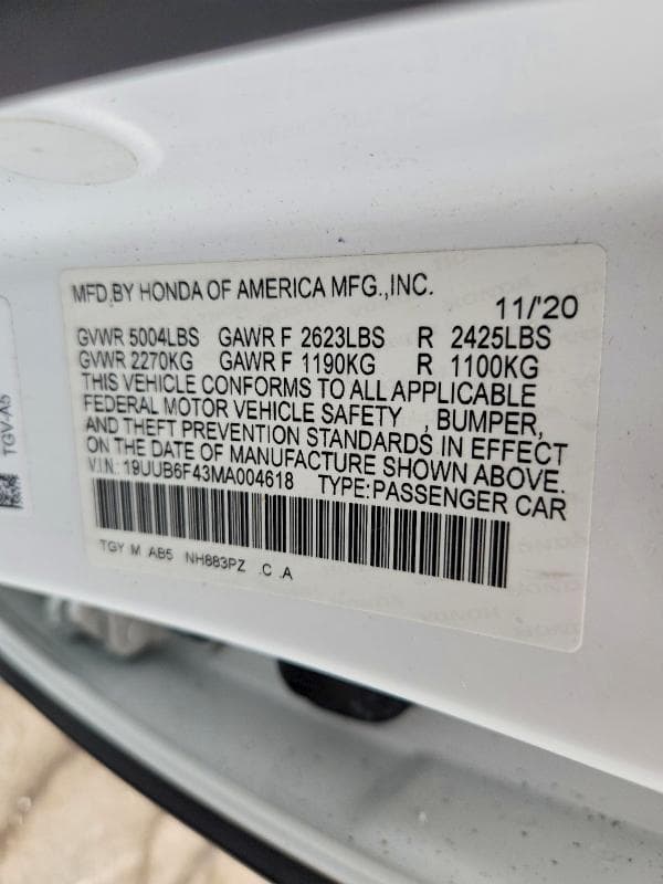2021 ACURA TLX TECHNOLOGY 12