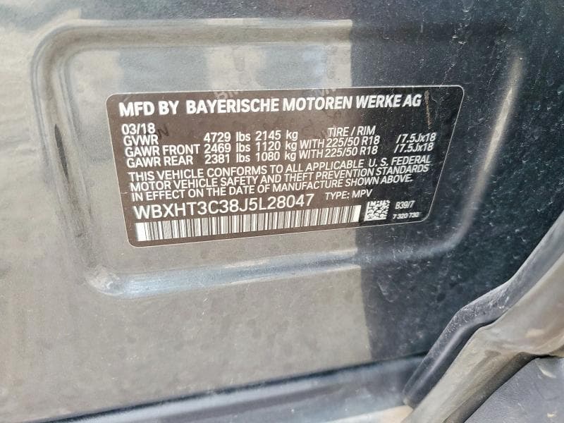 2018 BMW X1 XDRIVE28I XDRIVE28I 12