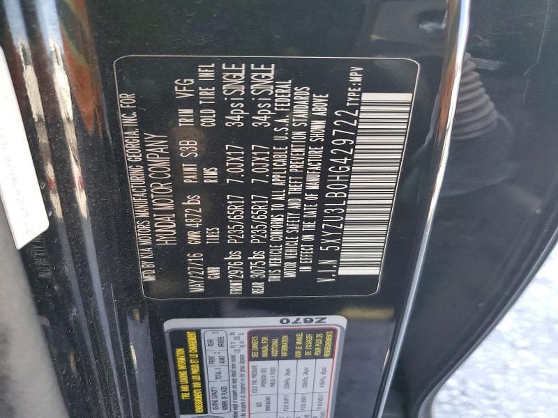 2017 HYUNDAI SANTA FE SPORT 2.4L 13
