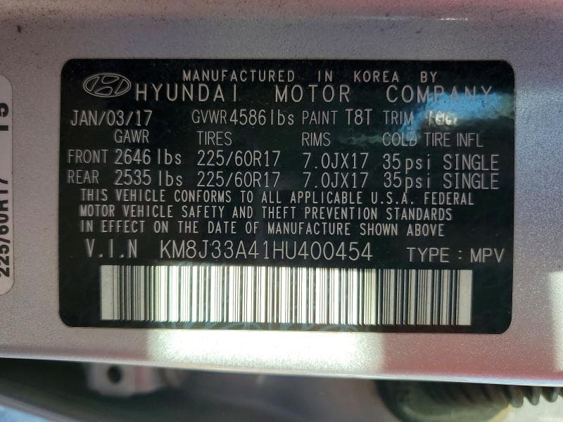 2017 HYUNDAI TUCSON SE SE 14