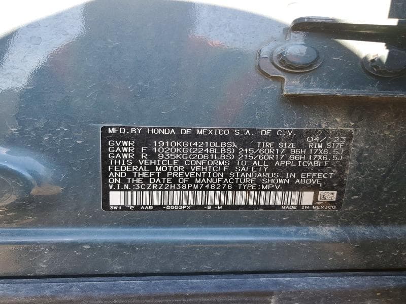 2023 HONDA HR-V LX LX 12