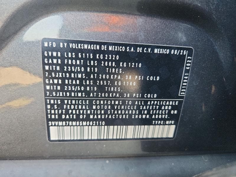 2025 VOLKSWAGEN TIGUAN SE 14