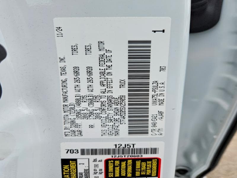 2025 TOYOTA TUNDRA LIMITED LIMITED 12