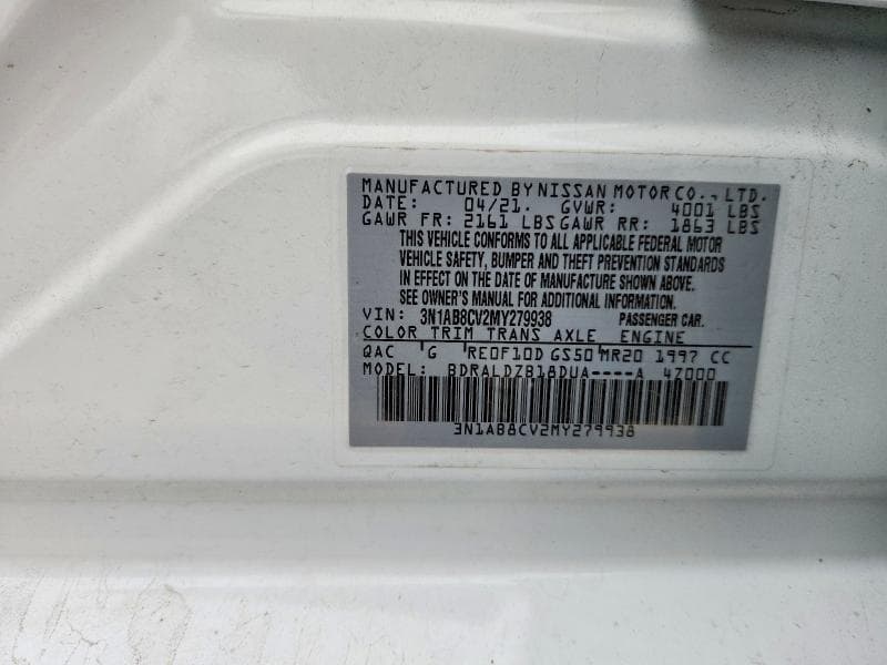 2021 NISSAN SENTRA SV 12