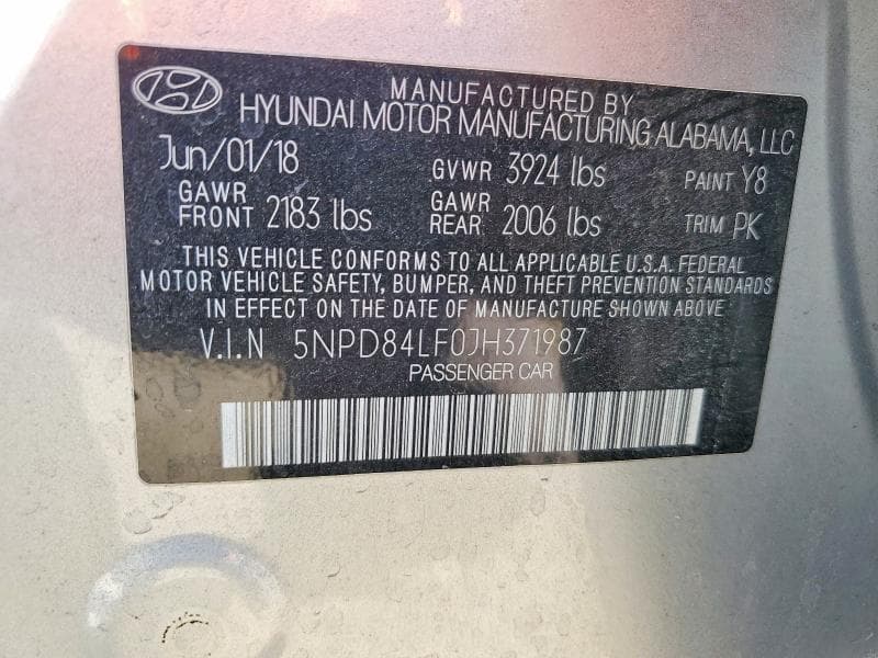 2018 HYUNDAI ELANTRA SEL 13