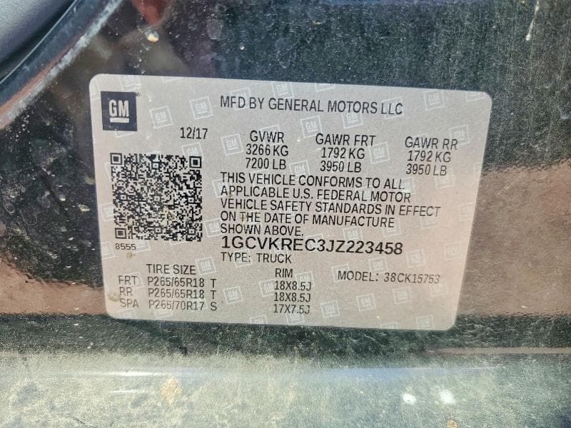 2018 CHEVROLET SILVERADO K1500 LT K1500 LT 12