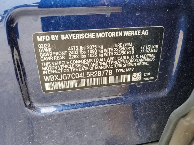 2020 BMW X1 SDRIVE28I 12