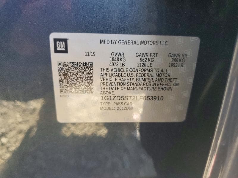 2020 CHEVROLET MALIBU LT 12