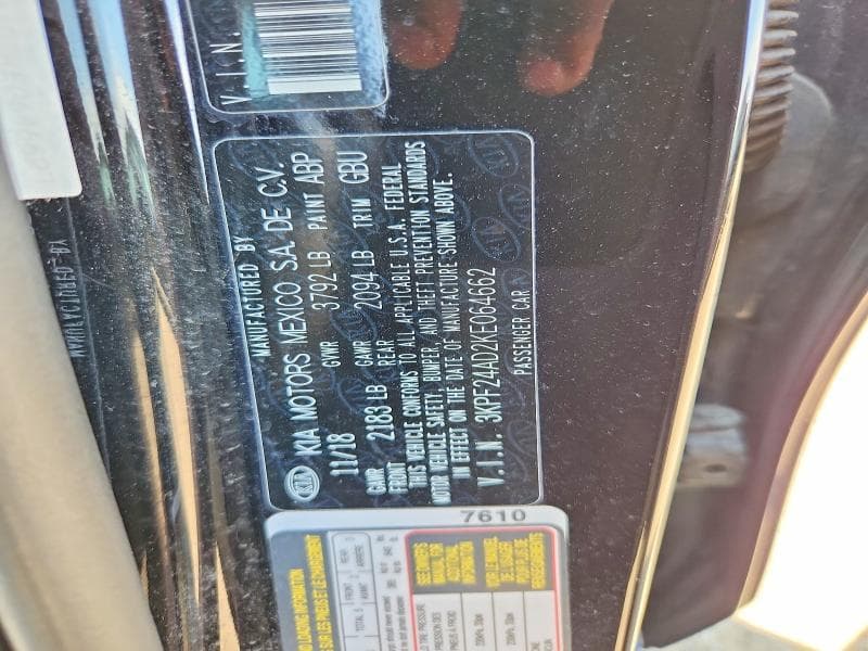 2019 KIA FORTE LXS 13