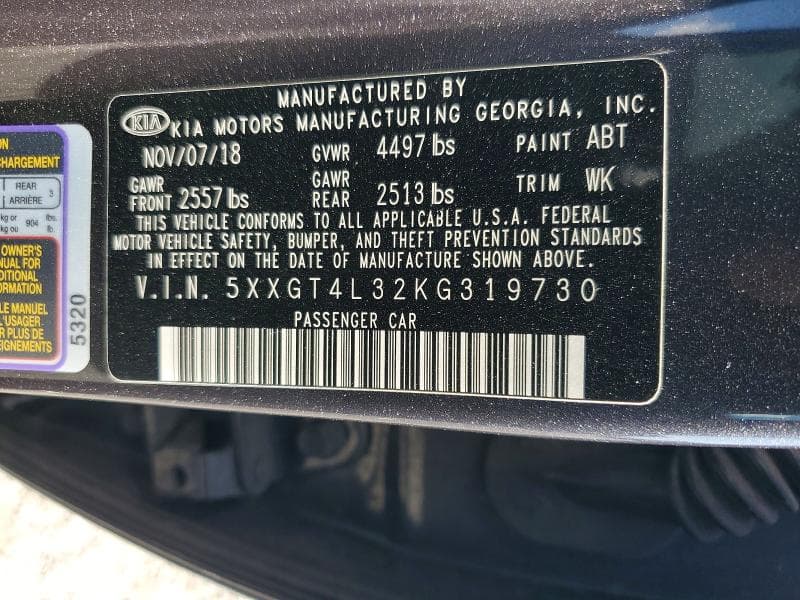 2019 KIA OPTIMA S 12