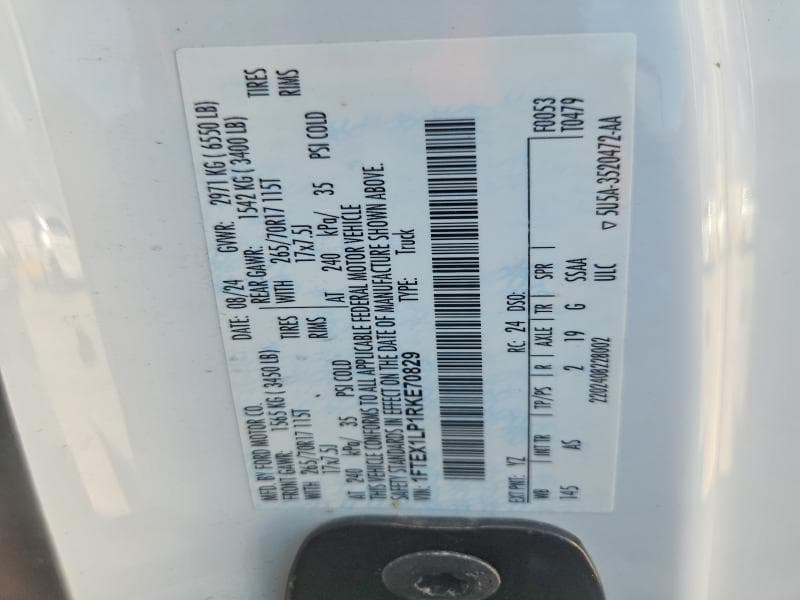 2024 FORD F150 XL XL 12