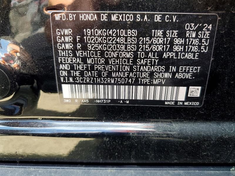 2024 HONDA HR-V LX LX 12