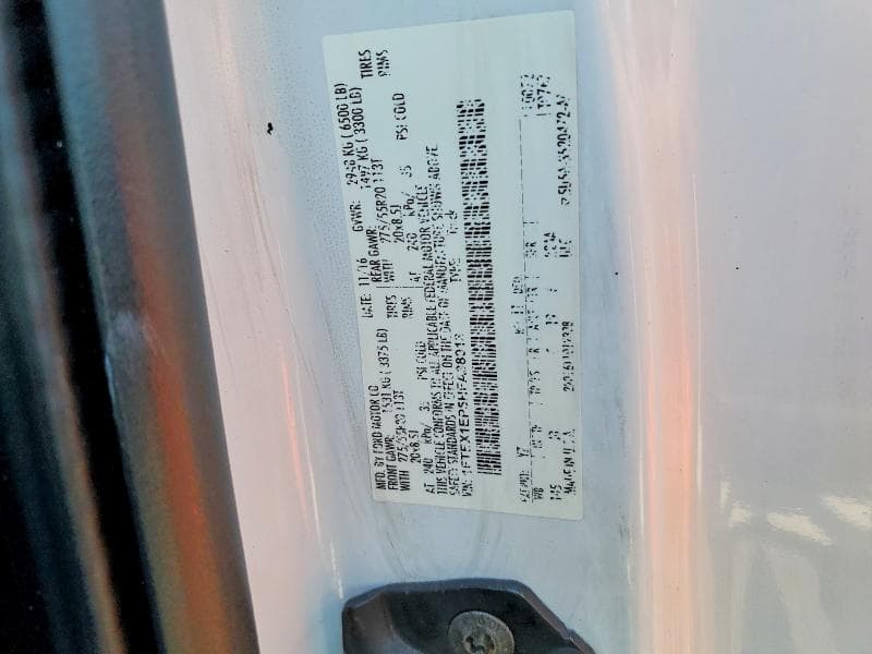 2017 FORD F150 SUPER CAB SUPER CAB 12