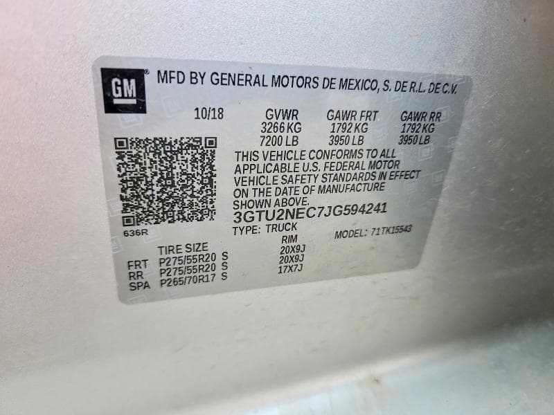 2018 GMC SIERRA K1500 SLT 13
