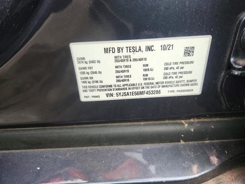 2021 TESLA MODEL S 12
