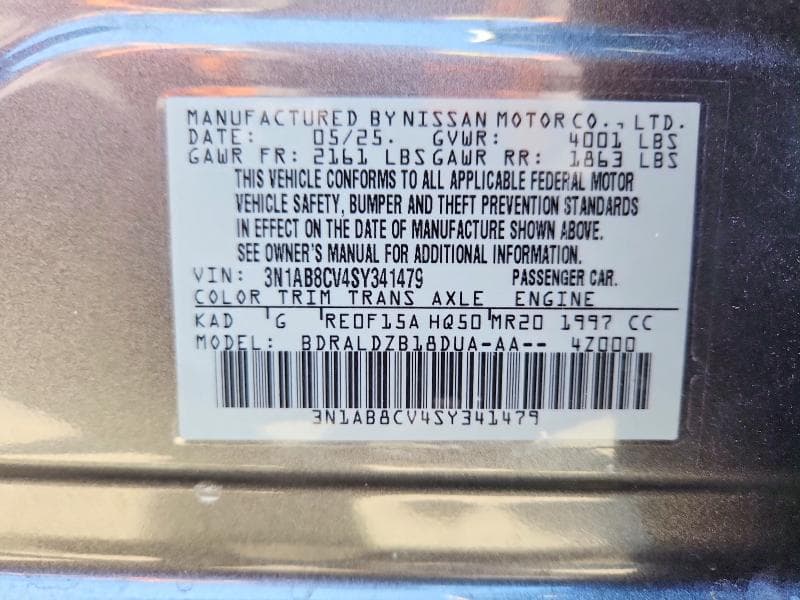 2025 NISSAN SENTRA SV 12
