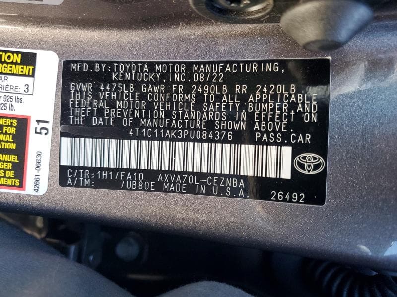 2023 TOYOTA CAMRY LE 13
