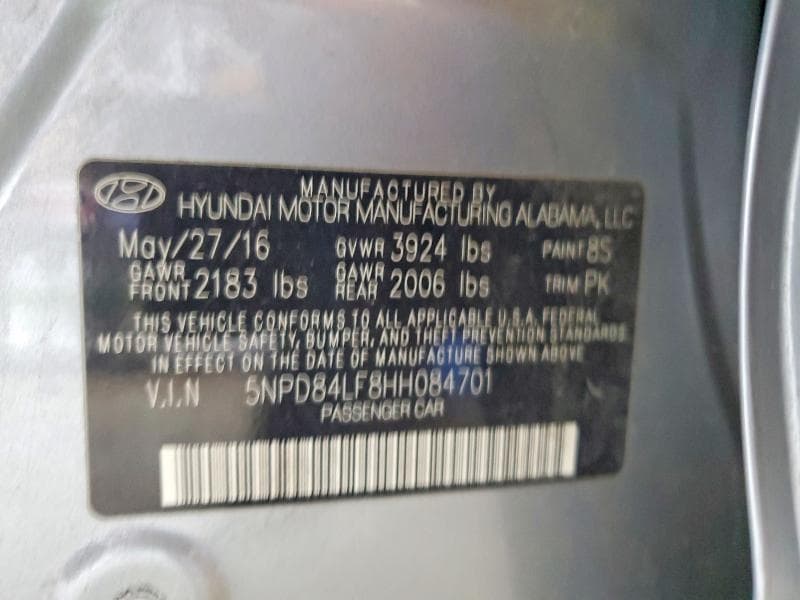 2017 HYUNDAI ELANTRA SE 12