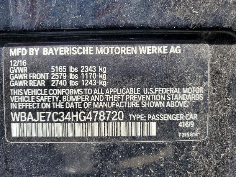 2017 BMW 540 XI 12