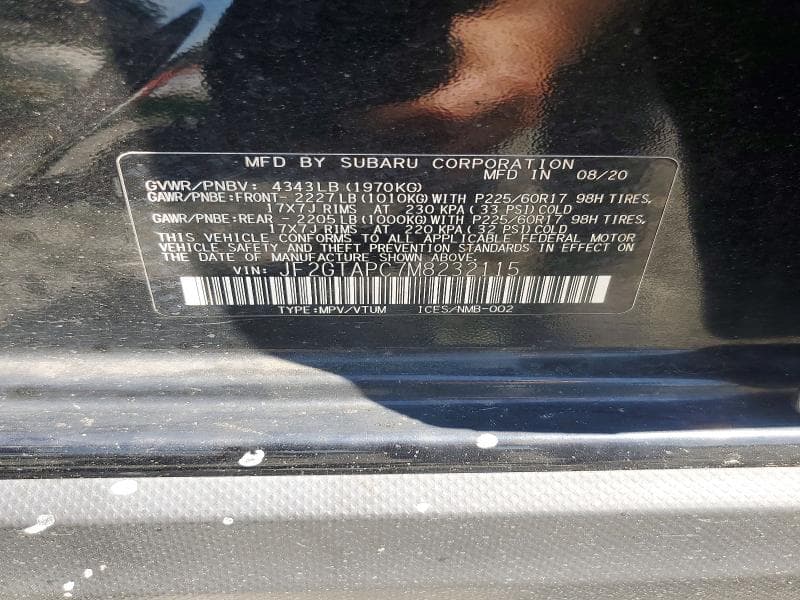 2021 SUBARU CROSSTREK PREMIUM PREMIUM 13