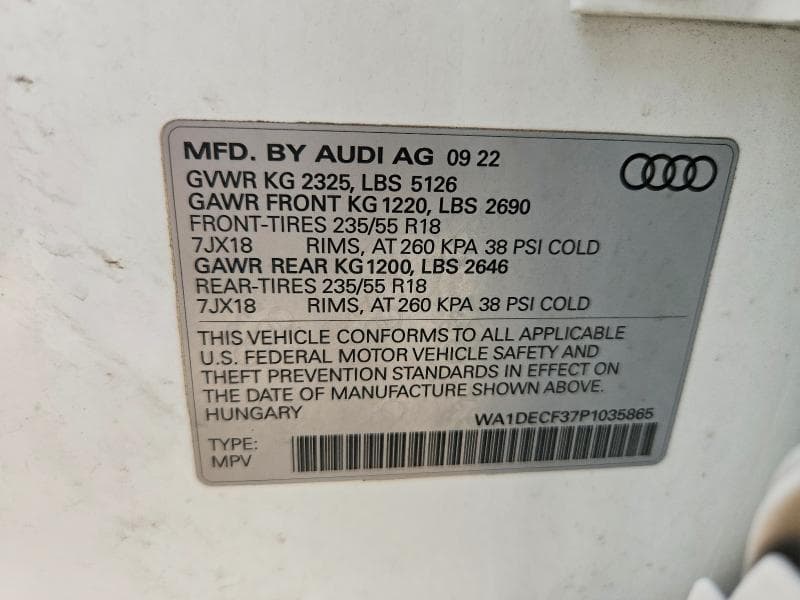 2023 AUDI Q3 PREMIUM S LINE 45 12