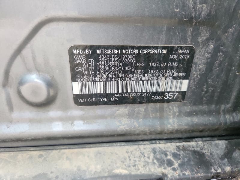 2019 MITSUBISHI OUTLANDER SPORT ES ES 12