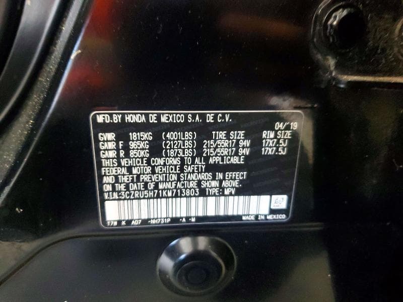 2019 HONDA HR-V EXL EXL 14