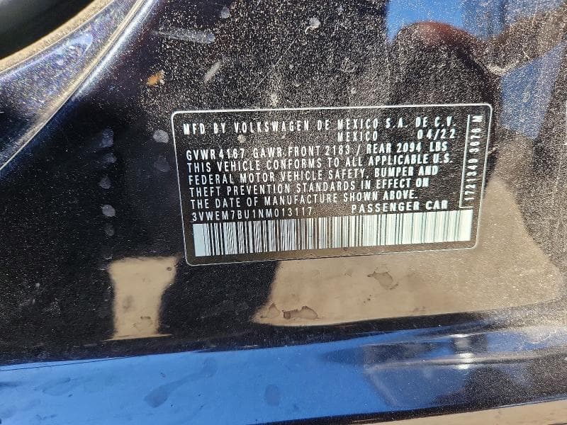 2022 VOLKSWAGEN JETTA SE 12