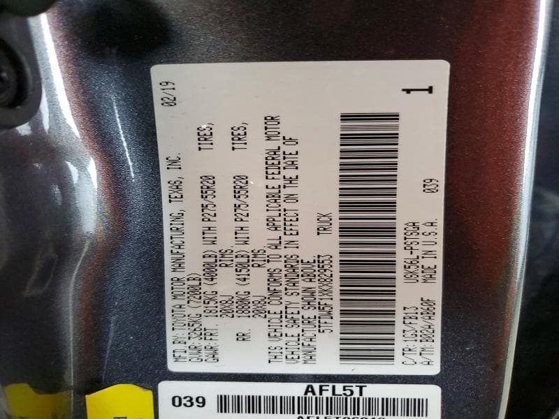 2019 TOYOTA TUNDRA CREWMAX SR5 CREWMAX SR5 12