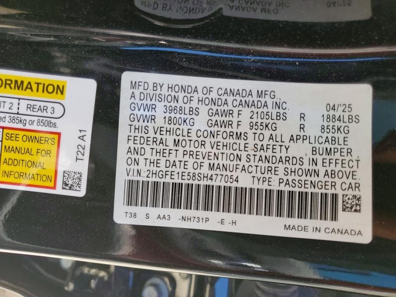 2025 HONDA CIVIC SI 13