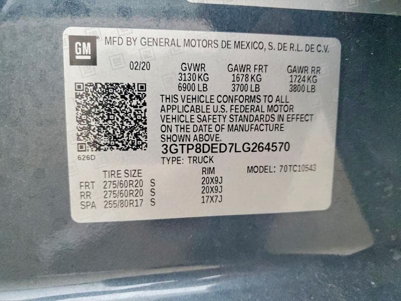 2020 GMC SIERRA SLT SLT 12