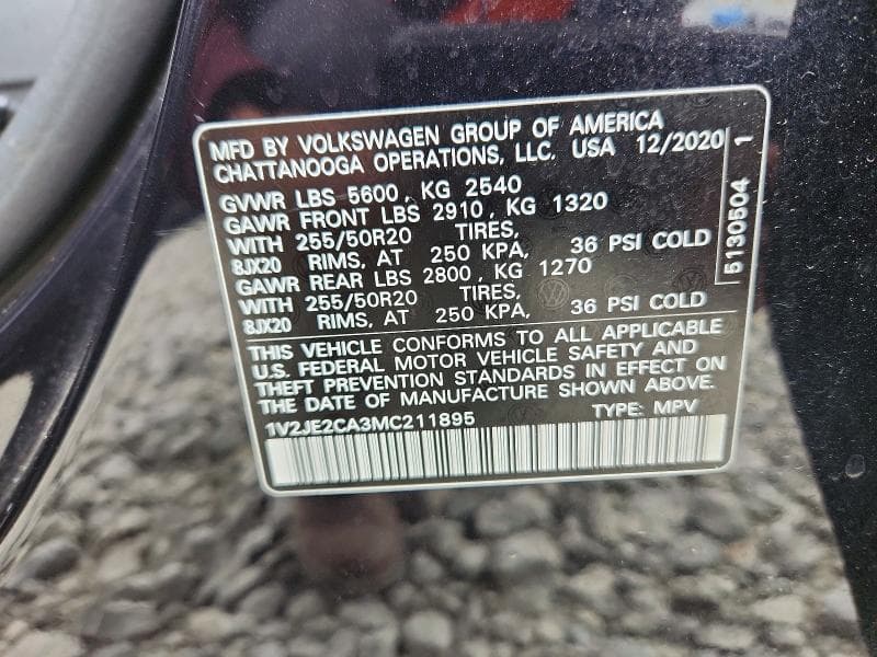 2021 VOLKSWAGEN ATLAS CROSS SPORT SE 13