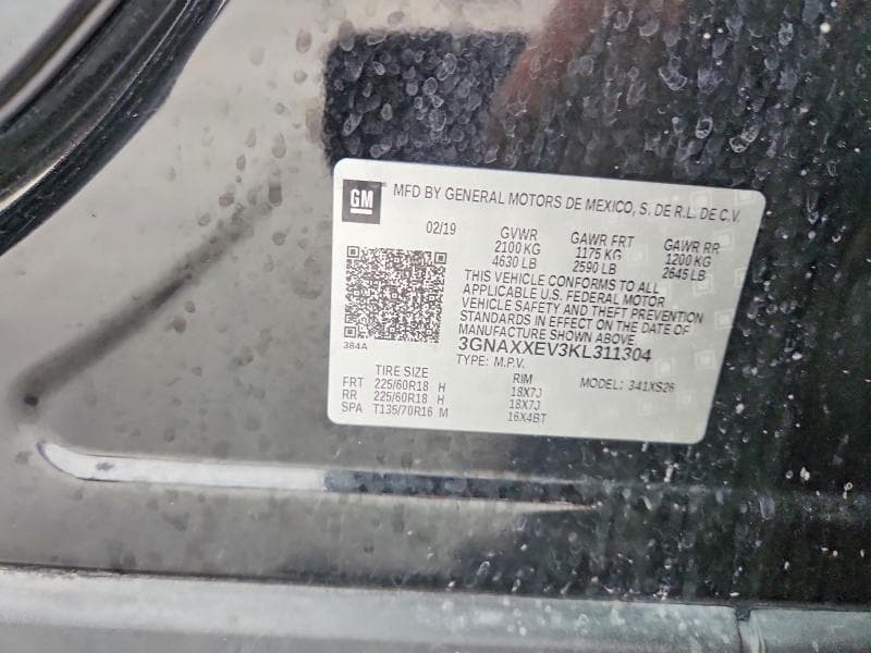 2019 CHEVROLET EQUINOX PREMIER PREMIER 12