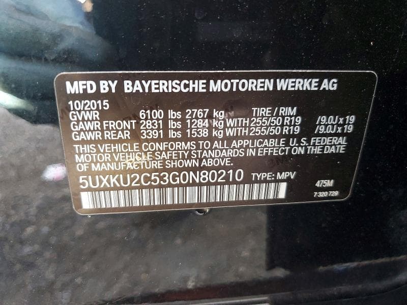 2016 BMW X6 XDRIVE35I XDRIVE35I 13