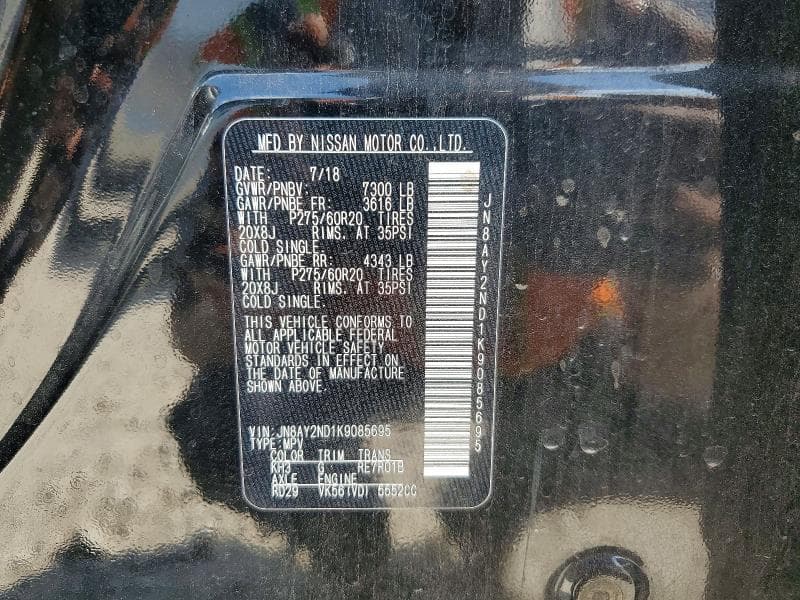 2019 NISSAN ARMADA SL SL 13