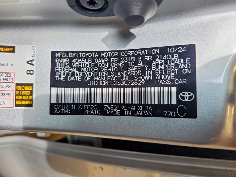 2025 TOYOTA COROLLA HYBRID LE LE 13