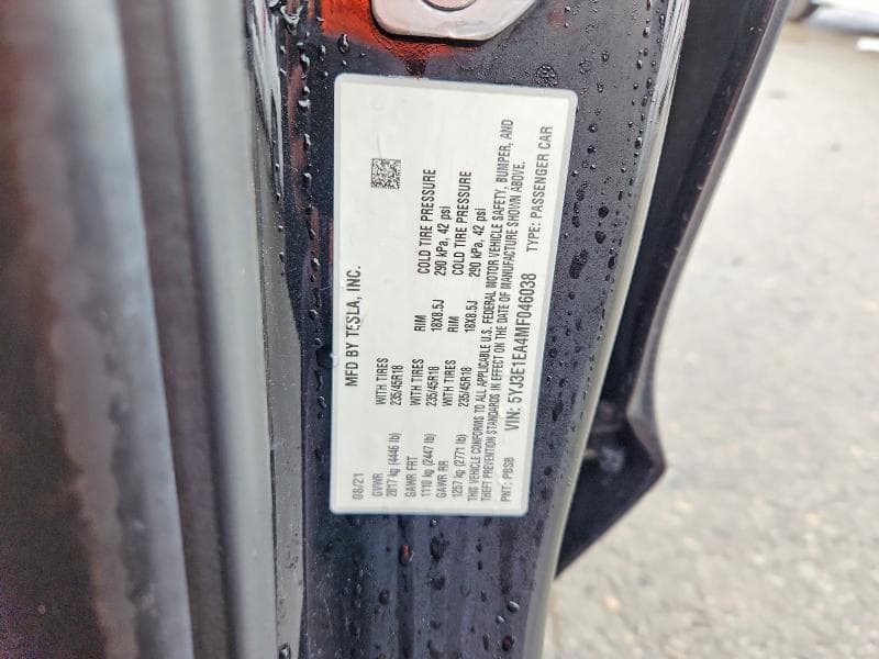 2021 TESLA MODEL 3 13