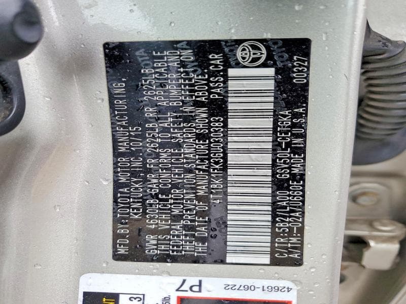 2016 TOYOTA CAMRY XLE V6 XLE V6 12