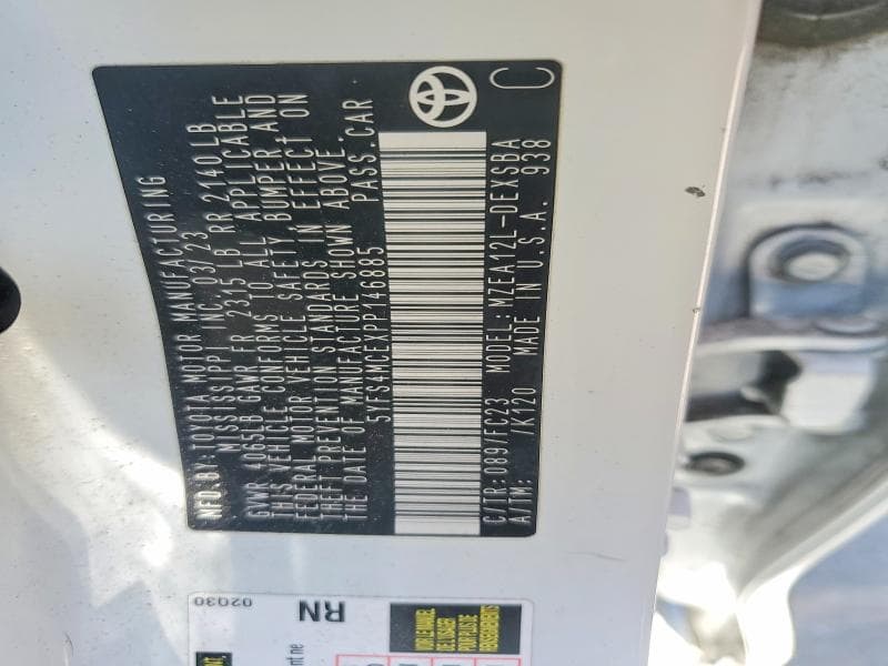 2023 TOYOTA COROLLA SE SE 12