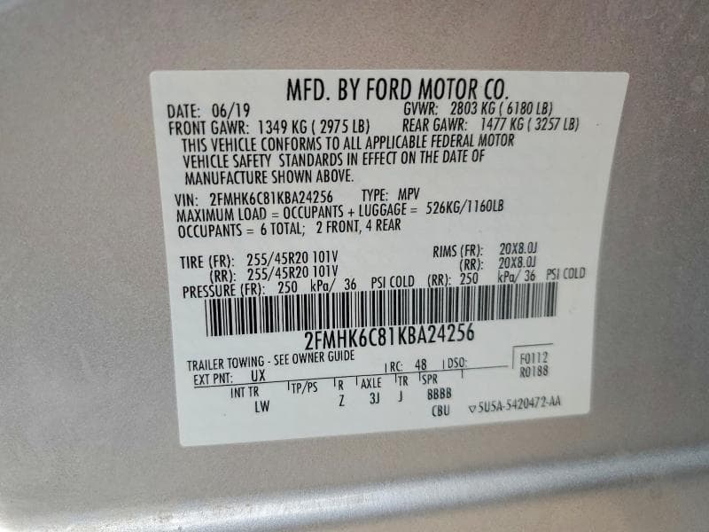 2019 FORD FLEX SEL 13