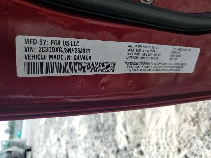 2022 DODGE CHARGER SCAT PACK SCAT PACK 12