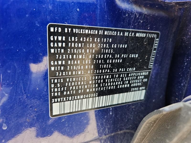 2022 VOLKSWAGEN TAOS SE 13
