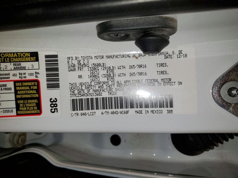 2019 TOYOTA TACOMA TRD OFF-ROAD TRD OFF-ROAD 13