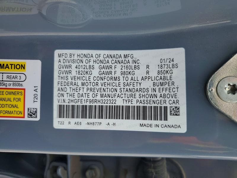 2024 HONDA CIVIC TOURING 12