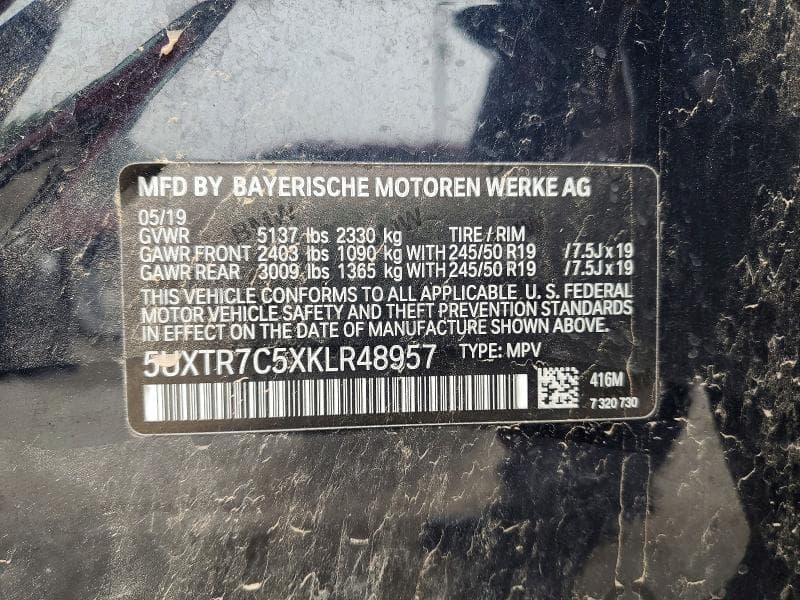 2019 BMW X3 3.0I 13